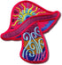 MagiDeal Mushroom Boho Hippie Retro Love Peace Weed Trance Embroidered Applique Iron-on Patch...