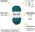 Scrubber Yarn for Crocheting Knitting Dishcloths Washcloths Crafty Items, 100 Gram (3.53 Ounces) 88 Yards (80 Meters) (Teal) (3 Skeins)...