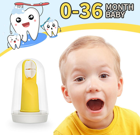 Finger Toothbrush for Toddlers 1-3,Finger toddler toothbrush age 2-4,Newborns Silicone Toothbrush,Soft Infant Oral Cleaner with Travel Storage Cas...