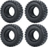 RCLIONS 4pcs Rubber Micro 1" RC Wheel Tyres Tires with Foam Insert for All 1/24 Axial SCX24 AXI00001,AXI00002,AXI90081 Deadbolt RC Crawler Truck C...