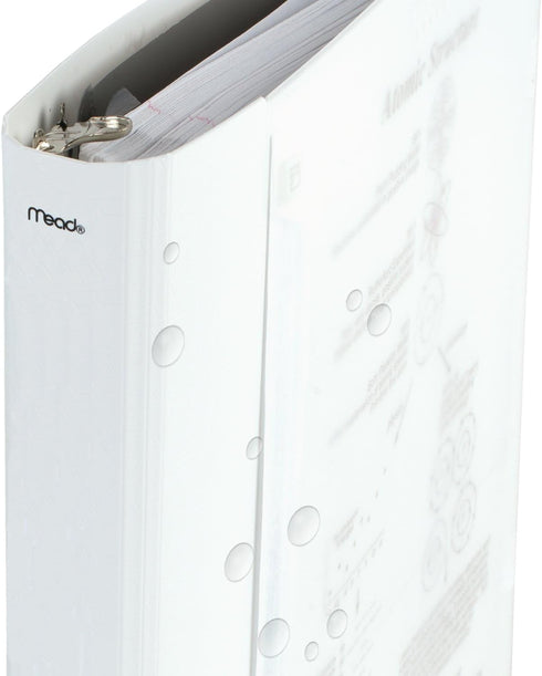 Five Star 3 Ring Binder, 1 Inch Binder with D Rings, Customizable Clear View Cover + Study App, Poly, White (261440A-ECM)...