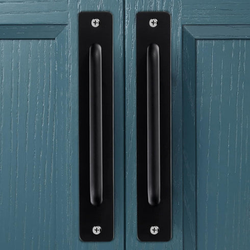 4Pack Black Sliding Barn Door Handles Push Pull Bar Handles Wooden Door Glass Door Handles Heavy Duty Aluminum Doors Steel Gate Handles...