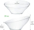 PLASTICPRO Disposable Angled Plastic Bowls Round Medium Serving Bowl, Elegant for Party's, Snack, or Salad Bowl, Clear Pack of 4...
