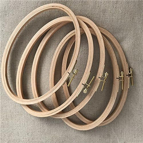 WRMHOM 8.5 X 5.2 Inch Wooden Oval Embroidery Hoops Cross Stitchey Framing Hoop Hand Oval Hoops Needlework Sewing Art Tool Craft Supply (5)...