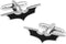 Black Bat Mark Cufflinks Men's Cufflinks for Groom Wedding Dress...
