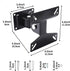 TV Monitor Wall Mount Bracket with Swivel Articulating for Most 14-24 Inch LED LCD Flat Screens TVs, Max VESA 75x75mm to 100x100mm up to 35 lbs/15...