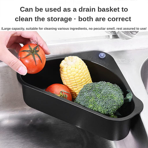 For Creative Stainless Steel Basket Draining Quickly Dry Clean Keeping Hanging Standing In Sink Stable And Convenient Filter Basket Holder For Kit...