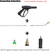 2Pcs Pressure Washer Extension Wand, Extension Lance (15"/38cm) + 30°Curved Extension Rod (8.7"/22cm), 1/4 Inch Quick Connect, 4000 PSI...