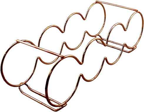 Dependable Industries inc. Essentials Rose Gold Stackable Table Top Wine Rack - Holds up to 7 Bottles and Keeps Wine Horizontal to Prevent Oxidati...