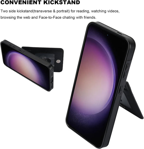 KIHUWEY for Samsung Galaxy S24 Case Wallet with Credit Card Holder, Flip Premium Leather Magnetic Clasp Kickstand Heavy Duty Protective Cover for ...