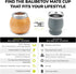 BALIBETOV Yerba Mate Gourd Set (Original Natural Handmade Yerba Mate Cup Argentina) - Includes Mate Tea Cup, Bombilla (Mate Straw) and Clean Brush...