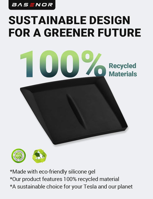 BASENOR 2024 Newest Tesla Model 3 Highland Center Console Wireless Charger Mat Silicone Cover Wireless Charging Phone Pad for Tesla Interior Acces...