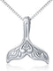 Ladytree S925 Sterling Silver Jewelry Dolphin Mermaid Tail Pendant Necklace, Box Chain,18 inches...