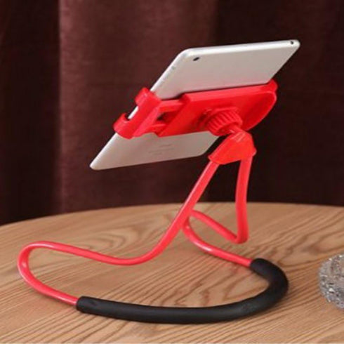 Flexible Long Arms Stand Clip Holder,Hanging on Neck Universal Mobile Phone Stand Lounger's Bracket for Mobile Phone Tablet PC Desktop(White)...