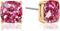 Humble Chic Small Square Stud Earrings for Women - 10mm Gold-Tone Glitter Statement Post Ear Studs...