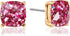 Humble Chic Small Square Stud Earrings for Women - 10mm Gold-Tone Glitter Statement Post Ear Studs...