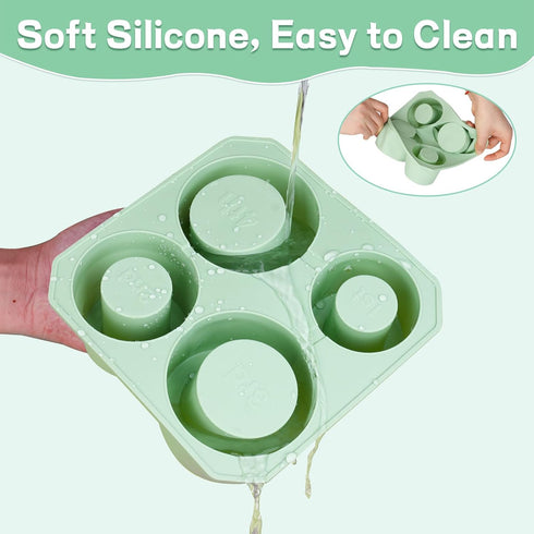 Ice Cube Tray for Stanley Cup 40oz 30oz 20oz 14oz Tumbler Ice Mold, Silicone Ice Tray With Lids for Chilling Cocktails, Whiskey, Drinks, Coffee, E...