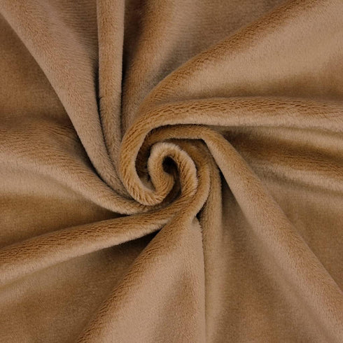 Short Pile Plush Fabric for Sewing/Minky for plushies & Many More ? 39.5x29.5 inch ? Pile Length 1/16 inch (1.5 mm) ? Brown...