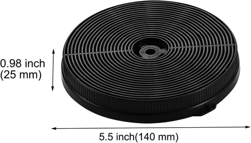 Carbon Filter (CF-A) for SNDOAS Under Cabinet Range Hood Model GF23 TF23, Round Filter,Replacement Charcoal Vent Filter...