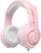 Headphones with Microphone Surround Sound Active Noise Canceling Pink Wired Gaming Headphones - 3.5mm Audio Jack Stereo Headset for PC, PS4, PS5, ...
