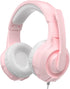Headphones with Microphone Surround Sound Active Noise Canceling Pink Wired Gaming Headphones - 3.5mm Audio Jack Stereo Headset for PC, PS4, PS5, ...