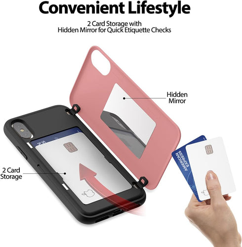 GOOSPERY Magnetic Secure Bumper Compatible with iPhone Xs/X, Card Holder Wallet Case, Easy Magnet Auto Closure Dual Layer Protection Sleek iPhone ...