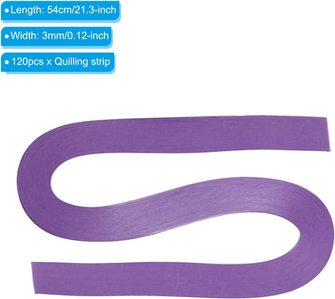 PATIKIL Quilling Strips Paper 120pcs 1/8"(3mm) 54cm Origami Paper Quilling Strip for Art DIY Hand Craft Christmas Dark Purple...