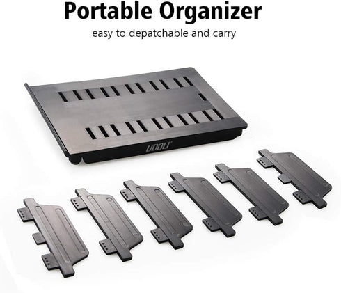 Adjustable Universal Multi Device Organizer Dock Stand Holder, Tablet Cell Phone Desktop Stand for iPhone Samsung Galaxy Google Nexus Kindle (Blac...