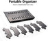 Adjustable Universal Multi Device Organizer Dock Stand Holder, Tablet Cell Phone Desktop Stand for iPhone Samsung Galaxy Google Nexus Kindle (Blac...