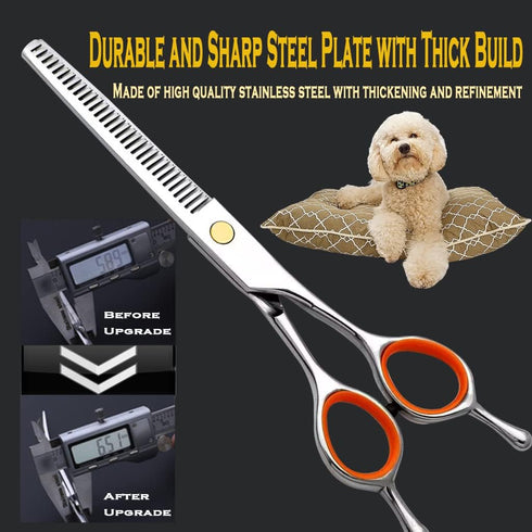AIRY 7.5" Professional Thinning Shears Dog Grooming Blending Scissor, 20%-30% Thinning Rate Pet Grooming Thinner Blender Shears Set Includes No Tr...