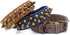 Spiked Dog Collar, Mushrooms Rivet Studded Adjustable Pu Leather Pet Collars for Cats Puppy Dogs (L, Navy)...