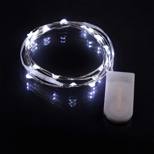 VOOKRY 12 Pack Fairy Lights Battery Operated, 30 LEDs Mini Starry String Lights 10 ft Silvery Copper Wire Lights, Works for DIY Wedding Centerpiec...