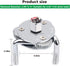 1 PC Round Foot Oil Grid Filter Wrench, 4.92" x 2.36" 3-Jaw Oil Filter Wrench, Extra Thick Double Tab Heavy Duty Oil Filter Removal Tool, For Larg...