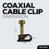 Coaxial Cable Clips with Pre-Inserted Screw (100 Pack) – Black Single Cable Mounting Clamps for Coax Cable (RG6, RG59) and Ethernet Cable – Cord F...