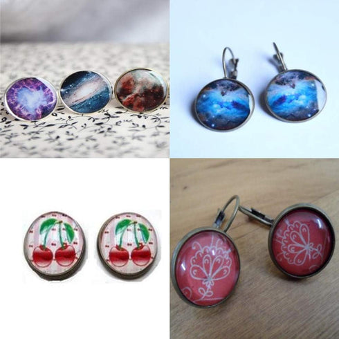 Craftdady 200Pcs Transparent Glass Cabochons 13.5~14mm Clear Glass Flat Back Dome Tile Half Round Cabochon Covers for Photo Pendant Jewelry Making...