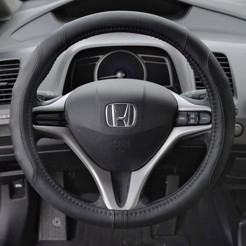 Motor Trend Ergonomic Grip Steering Wheel Cover/Protector for Small Size Steering Wheels in Cars, SUVs, Boats (13.5-14.5") (Grip Drive Pro Comfort...