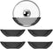 Universal Pot Lid Organizer for Cabinet, 5 Pcs Pan Lids Organizers Inside Cabinet Door Wall Mount Pots Top Storage Rack Holder for Kitchen, Fits 6...