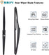 12" Rear Wiper Blade for Dodge Durango 11-22, for Dodge Journey 09-20, for Lexus NX200t 15-17, for Lexus NX300 18-21, for Toyota Highlander 01-19,...