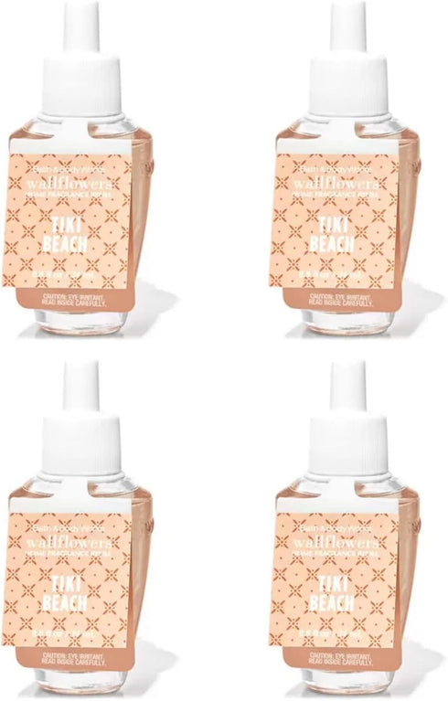 Bath & Body Works Tiki Beach WallFlowers Fragrance Refill 0.8 Oz 4 Pack (Tiki Beach) 3.2 Fl Oz...