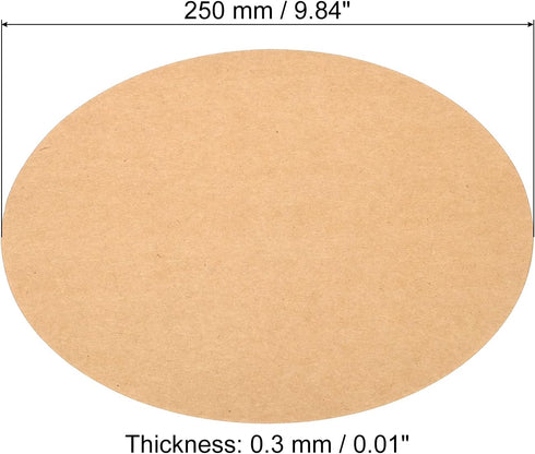 PATIKIL 9.8-inch Round Cardboard Paper, 25 Pcs Blank Disc Circles Slices for Party Decorations DIY Craft Arts Drawing Painting Writing, Brown...