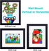 RPJC 8x10 inch Picture Frames Made of Solid Wood and High Definition Glass Display Pictures 5x7 with Mat or 8x10 Without Mat for Wall Mounting Pho...
