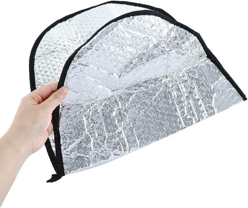 2PCS Motorcycle Seat Cover,Electric Vehicle Sunscreen Seat Cover Heat Insulation Cushion Aluminum Film Sunscreen Cushion...
