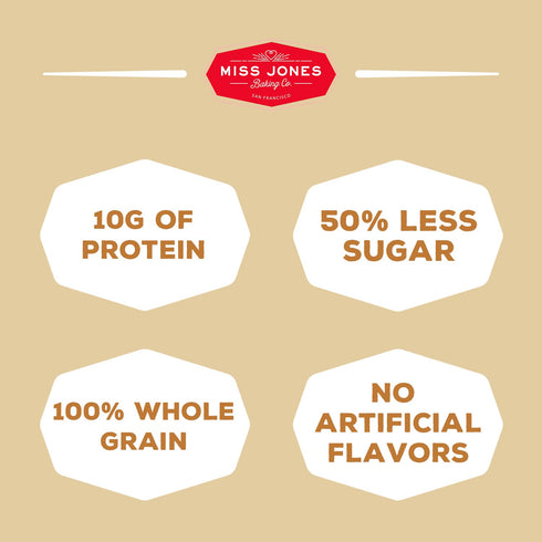 Miss Jones Baking Gluten Free Banana Bread & Muffin Mix - 50% Lower Sugar, Real Banana, Naturally Sweetened Desserts & Treats, 10.57 Ounce (Pack o...
