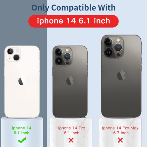 FUNMIKO Compatible with iPhone 14 Case with Screen Protector,Silky Liquid Silicone Case, Scratch Proof Soft Microfiber Lining,Slim Fit Shockproof ...