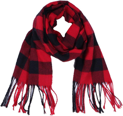 Wander Agio Winter Kids Scarf Warm Shawls Scarves Parent-child Scarf Womens Plaid Scarfs Small...