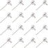 Craftdady 100Pcs Silver Ball Post Earring Studs 16x5mm Brass Ear Pins with 1.5mm Loop for Jewelry Earring Making...