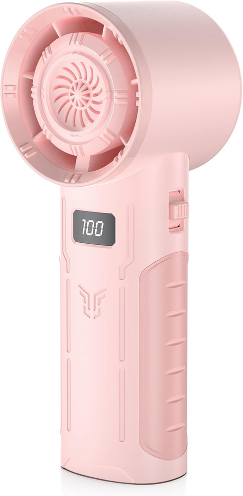 HonHey Portable Handheld Fan Mini Turbo Fan with Adjustable 1-100 Speeds, 4000mAh Battery Operated Fan, Digital Display, High Speed Personal Fan f...