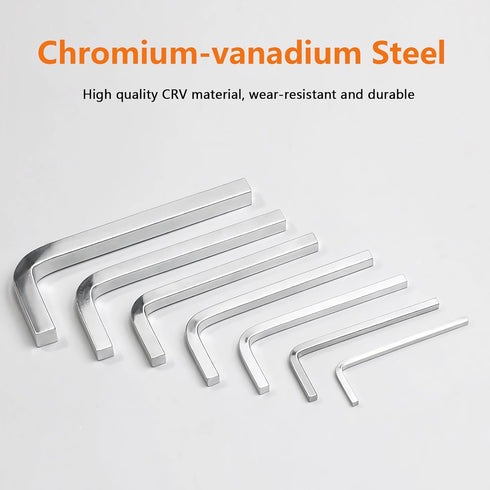 7Pcs Square Head Wrench Set L Shaped Square Key Kit Chromium Vanadium Steel Square Head Screwdrivers for Pocket Hole Screws, 3-10mm...
