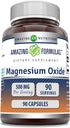 Amazing Formulas Magnesium Oxide Supplement | 500 Mg per Serving | 90 Capsules | Non-GMO | Gluten-Free | Made in USA...