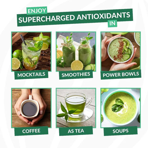 Amla Powder & Decaf Green Tea Superfood Supplement, 20x Ultra Concentrated Amla, Oolong Tea and Indian Gooseberries, Organic, Vegan, 90 Servings...